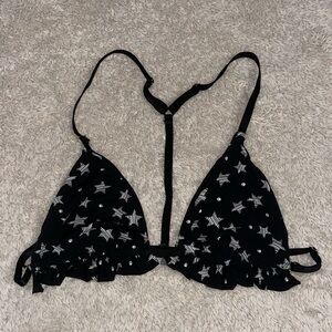 Navy blue and white star bralette - Size M